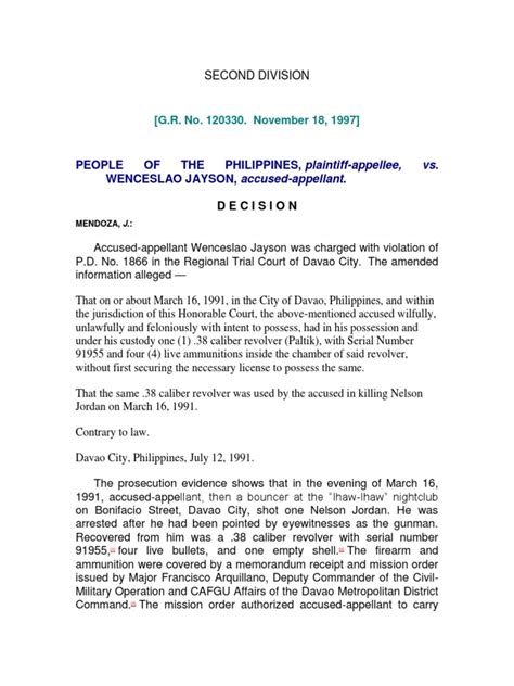 PEOPLE v. WENCESLAO JAYSON .